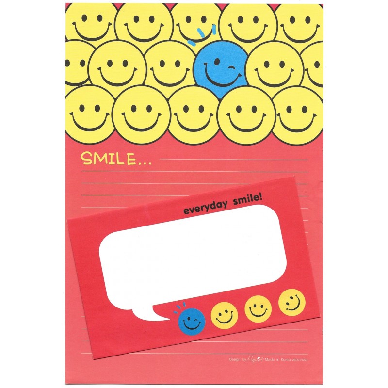 Conjunto de Papel de Carta Importado Smile - Papier