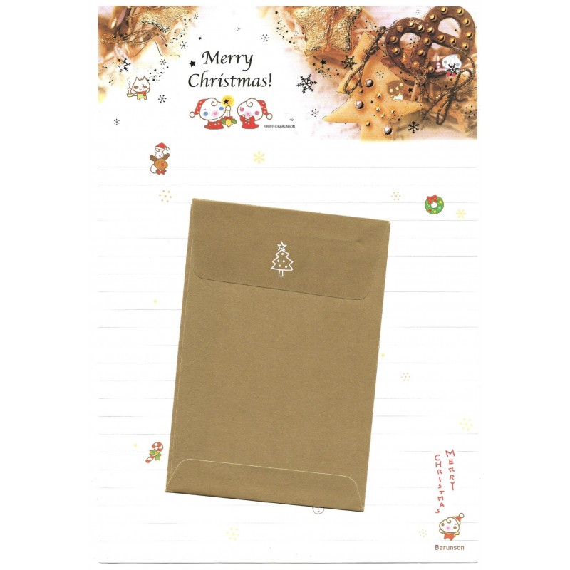 Conjunto de Papel de Carta Importado Merry Christmas CMA Barunson