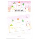 Conjunto de Papel de Carta Importado White Christmas Barunson