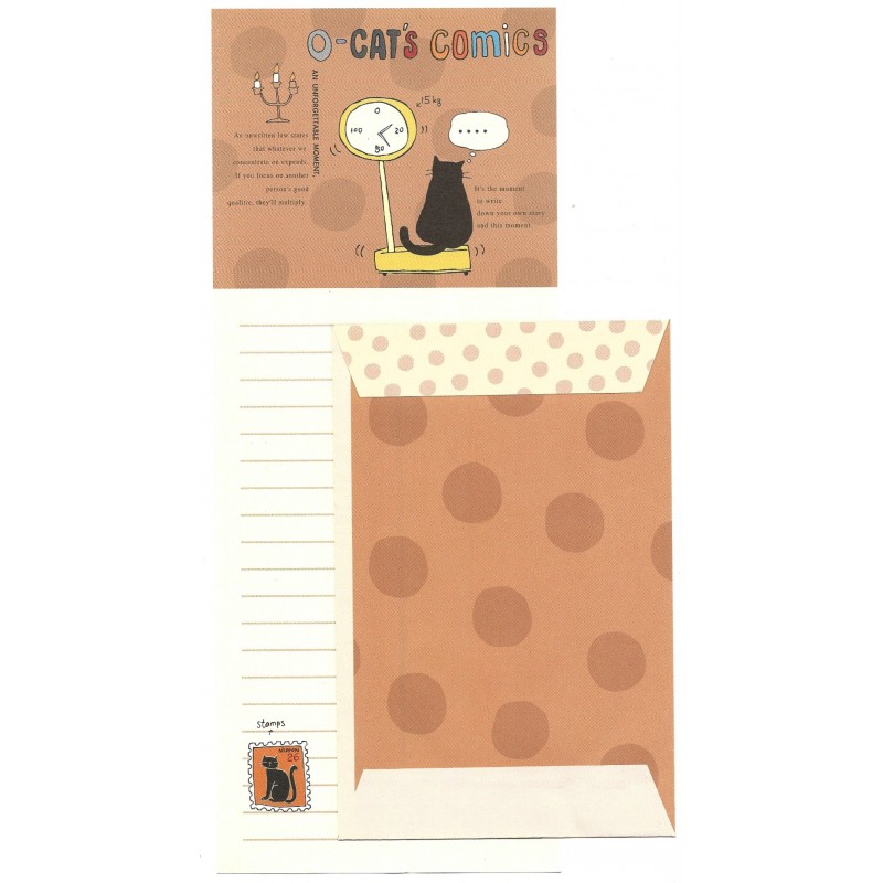 Conjunto de Papel de Carta Importado Cat's Comics