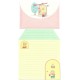 Ano 1984. Conjunto de Papel de Carta Softsong Avenue Vintage Sanrio