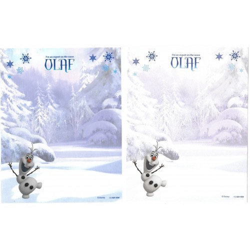 Conjunto de Papel de Carta Disney OLAF VEG Sun-Star