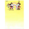 Papel de Carta Avulso Antigo Mickey & Minnie Arco-Iris
