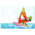 Cartão Postal Antigo Disney Minnie Windsurf - Soft Paper