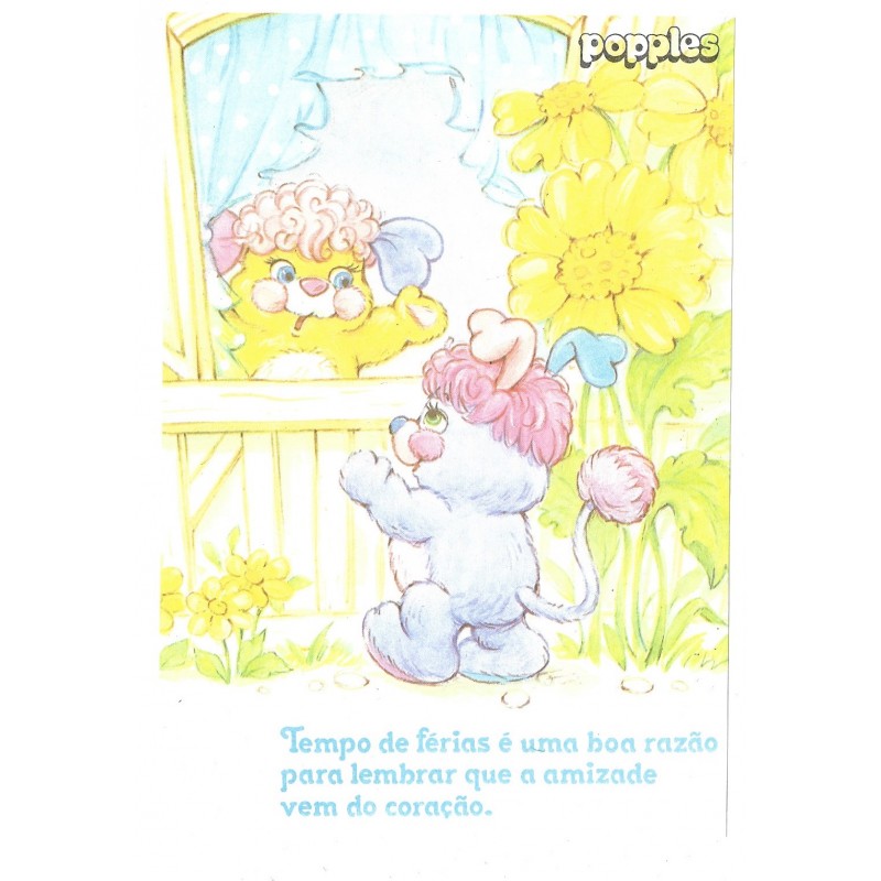 Papel de Carta Antigo M Popples Férias