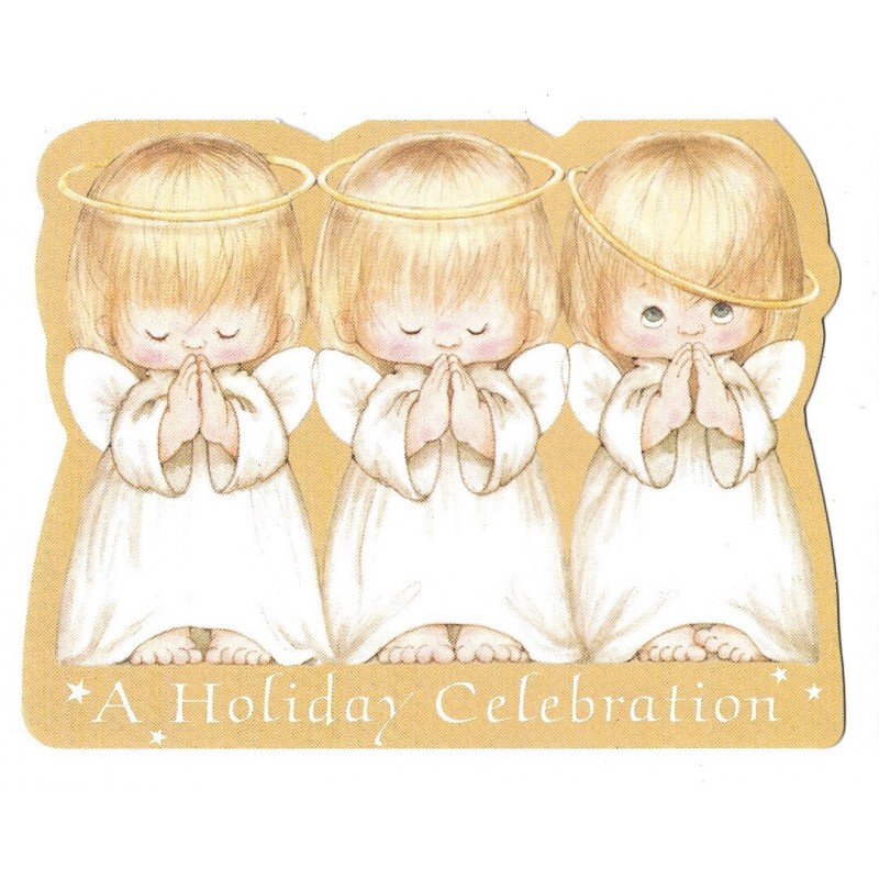 Notecard Antigo Importado HOLIDAY Ruth Morehead Hallmark