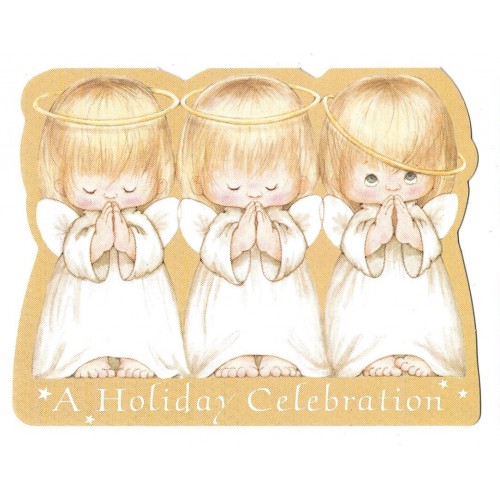 Notecard Antigo Importado HOLIDAY Ruth Morehead Hallmark