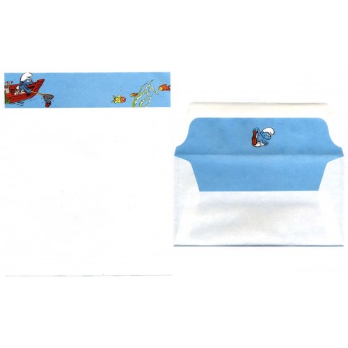 Conjunto de Papel de Carta Importado Os Smurfs M1 - Virca