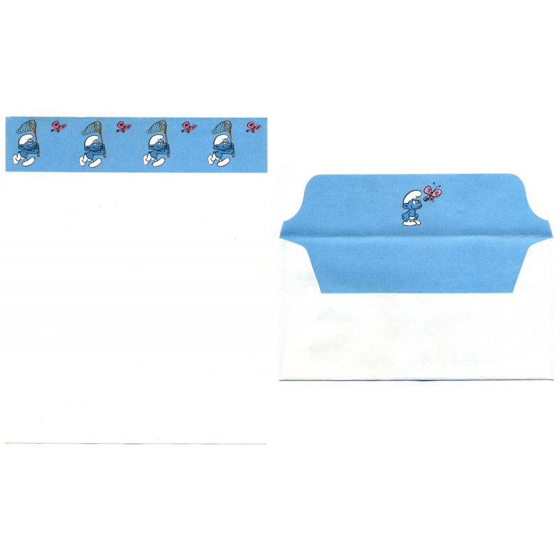 Conjunto de Papel de Carta Importado Os Smurfs M2 - Virca