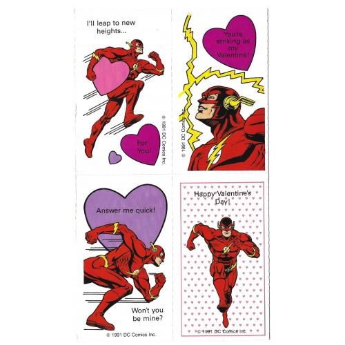 Kit 13 Mini-Cartões de Mensagem Valentines Antigo Importado The Flash