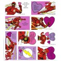 Kit 13 Mini-Cartões de Mensagem Valentines Antigo Importado The Flash