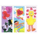 Kit 9 Mini-Cartões de Mensagem Valentines Importado Sesame Street