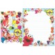 Ano 2011. Kit 4 Conjuntos de Papel de Carta Sesame Street FRUITS