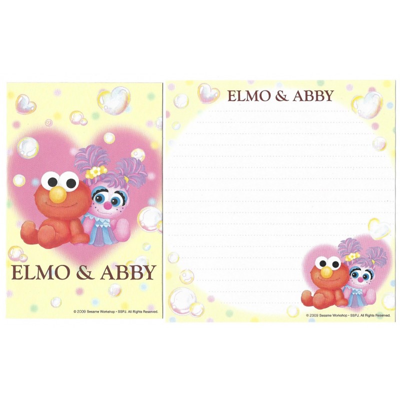 Ano 2009. Kit 4 Conjuntos de Papel de Carta ELMO & ABBY