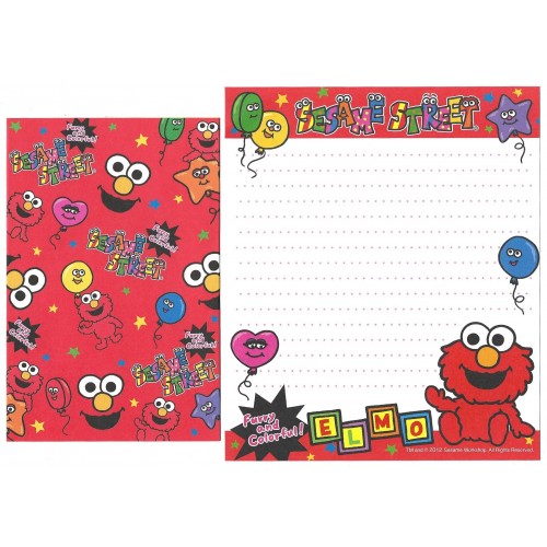 Ano 2012. Kit 4 Conjuntos de Papel de Carta Sesame Street COLORFUL