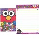 Ano 2012. Kit 4 Conjuntos de Papel de Carta Sesame Street COLORFUL