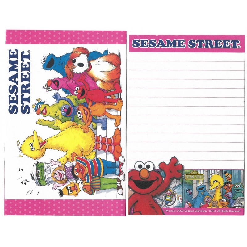 Ano 2008. Conjunto de Papel de Carta Pequeno Sesame Street CVM