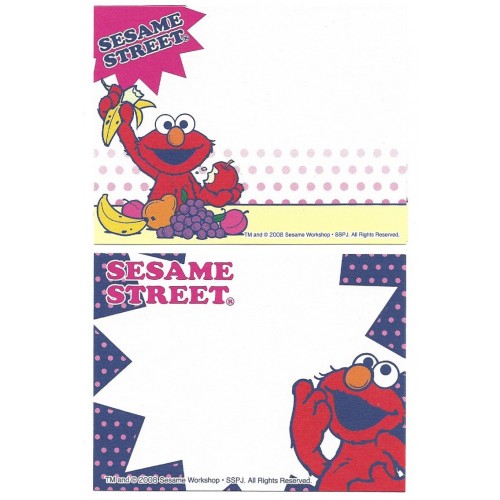 Ano 2008. Kit 2 MEMOS Sesame Street CVM