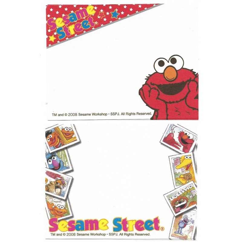 Ano 2008. Kit 2 MEMOS Sesame Street CVM
