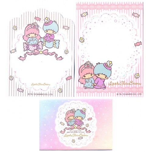 Ano 2015. Conjunto de MINI-Papel de Carta Little Twin Stars Candy Dupla Sanrio