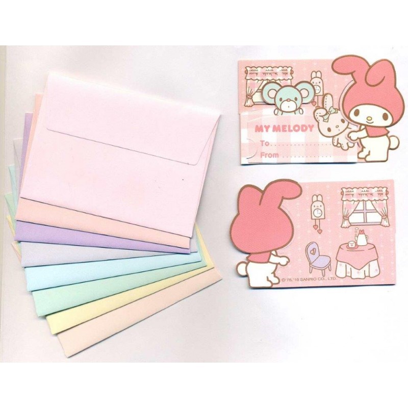 Ano 2010. Kit Mini-Cartão de Mensagem My Melody Sanrio