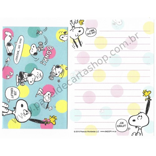 Conjunto de Mini-Papel de Carta SNOOPY BONK1 Peanuts