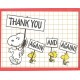 Notelette ANTIGO Snoopy Thank You (CVM) Hallmark Crown