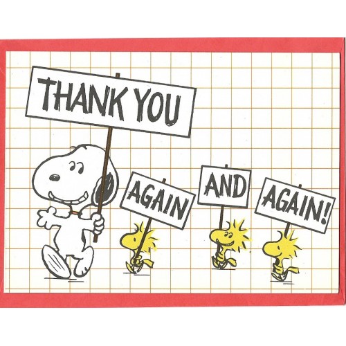 Notelette ANTIGO Snoopy Thank You (CVM) Hallmark Crown