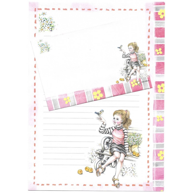 Conjunto de Papel de Carta Shinn Jee Menininha PB180166-5