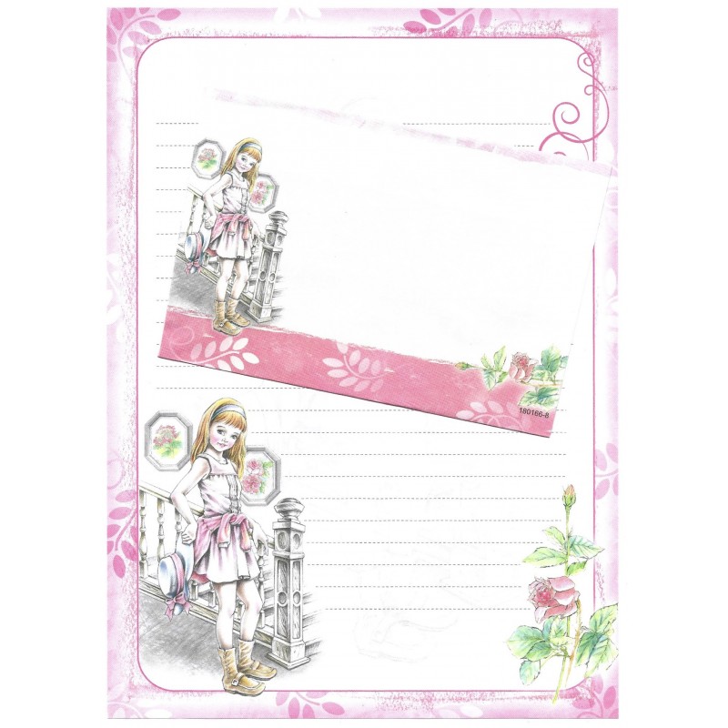 Conjunto de Papel de Carta Shinn Jee Menininha PB180166-8