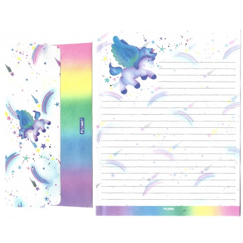 Conjunto de Papel de Carta Importado UNICORN Flomo