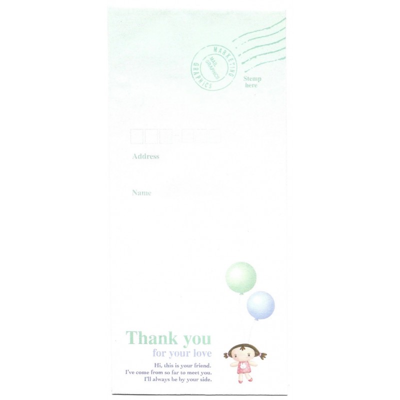 Envelope AVULSO Importado Thank You Angel Orange Story