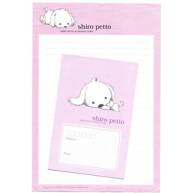 Conjunto de Papel de Carta Importado Shiro Petto1 Orange Story