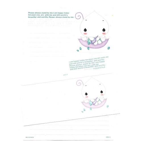 Conjunto de Papel de Carta Importado White Mr.K