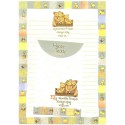 Conjunto de Papel de Carta Importado Happy Teddy CQD Ido