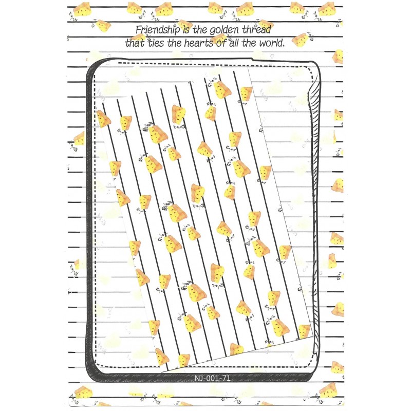 Conjunto de Papel de Carta Importado Golden - Ninge China