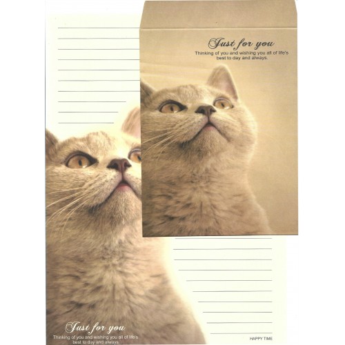 Conjunto de Papel de Carta Importado Happy Time Cat 2
