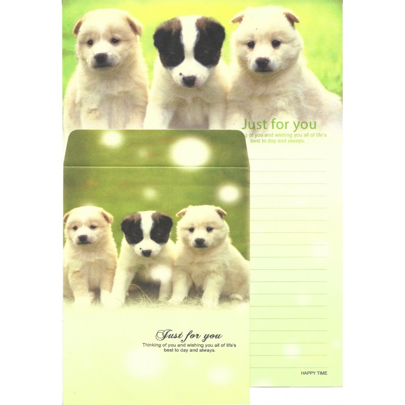 Conjunto de Papel de Carta Importado Happy Time Dog 2