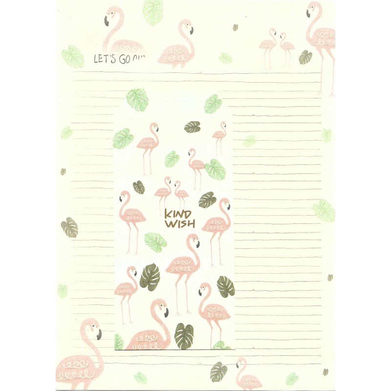 Conjunto de Papel de Carta Importado Flamingo 1