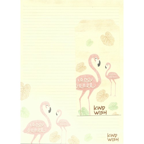 Conjunto de Papel de Carta Importado Flamingo 1
