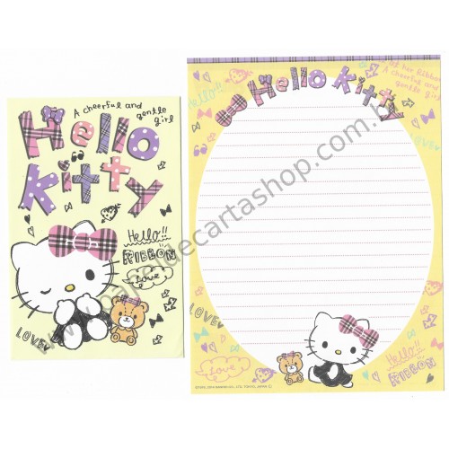 Ano 2014. Kit 2 Conjuntos de Papel de Carta Hello Kitty Love Sanrio