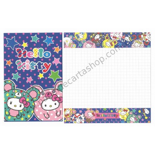 Ano 2013. Kit 4 Conjuntos de Papel de Carta Hello Kitty Sanrio