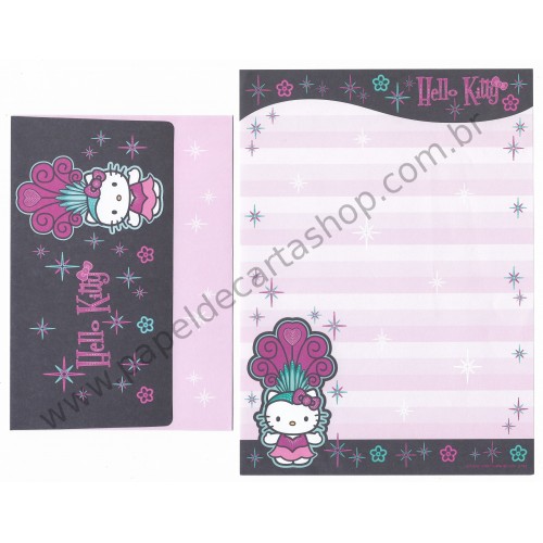 Ano 2007. Conjunto de Papel de Carta Hello Kitty Custom Sanrio