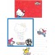 Ano 2014. Conjunto de Papel de Carta Hello Kitty Champion Sanrio