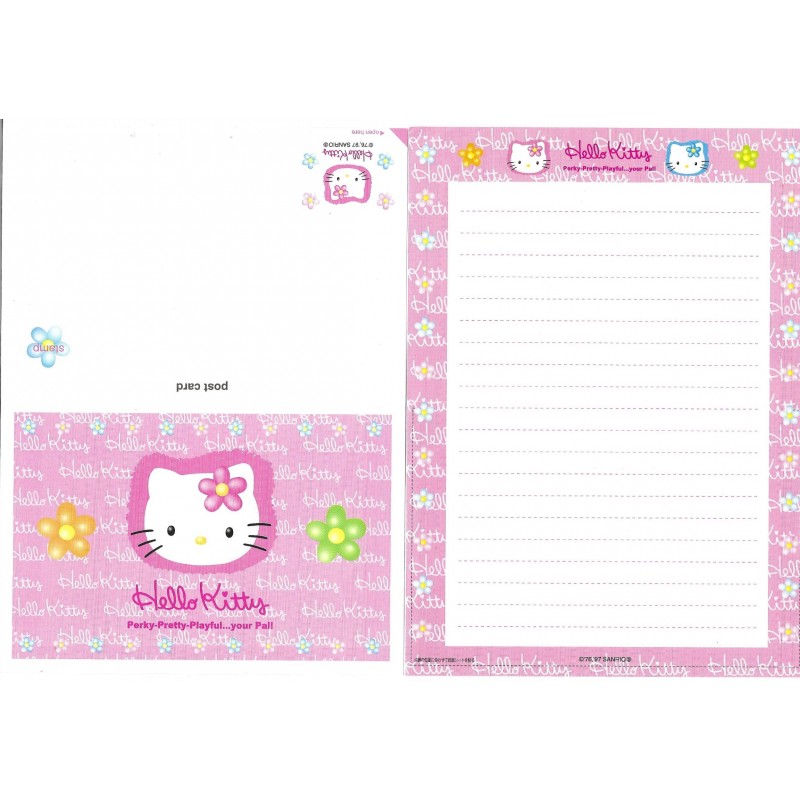 Ano 1997. Postal Hello Kitty Perky Vintage Sanrio