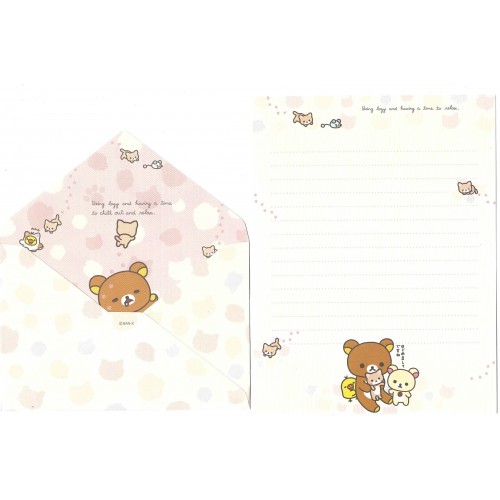 Kit 4 Conjuntos de Papel de Carta Rilakkuma Relax - San-X