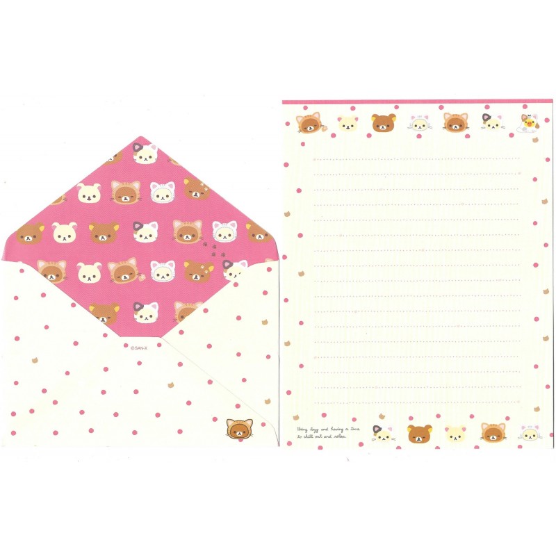 Kit 4 Conjuntos de Papel de Carta Rilakkuma Relax - San-X