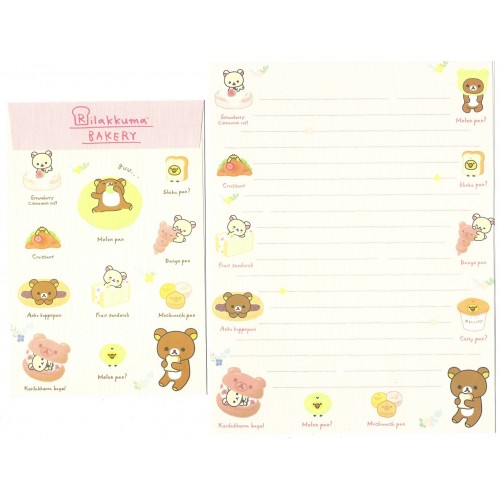 Kit 4 Conjuntos de Papel de Carta Rilakkuma BAKERY - San-X