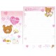 Kit 4 Conjuntos de Papel de Carta Rilakkuma with Heart - San-X