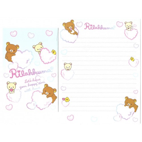 Kit 4 Conjuntos de Papel de Carta Rilakkuma with Heart - San-X